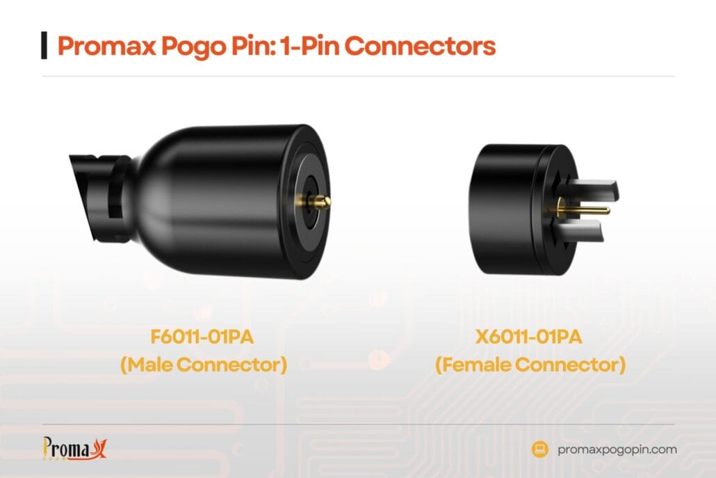 1 pin pogo pin connectors