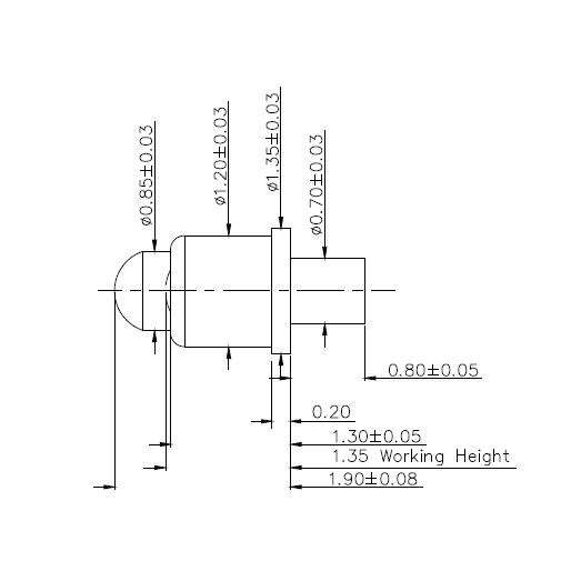 Though hole POGO PIN-C1863-01R