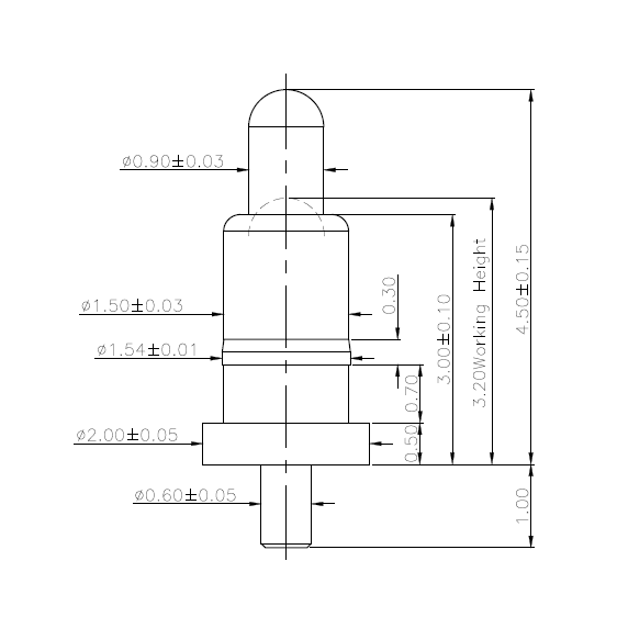 Though hole POGO PIN-NC2865-01PA