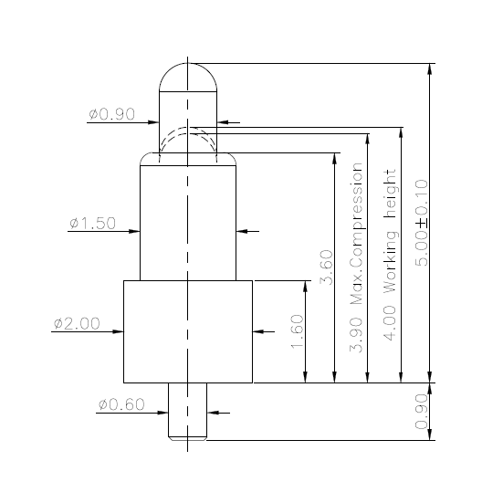 Though hole POGO PIN-NC2938-01RA