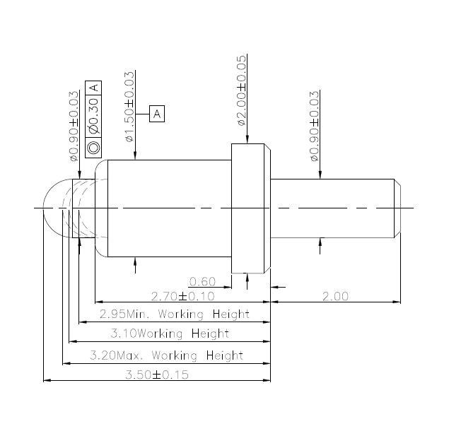 Though hole POGO PIN-NC4377-01PA