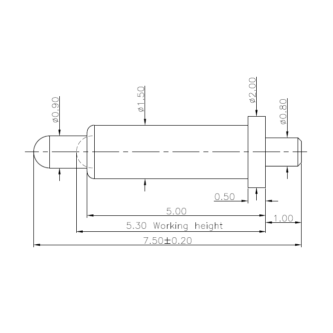 Though hole POGO PIN-NC4668-01RA