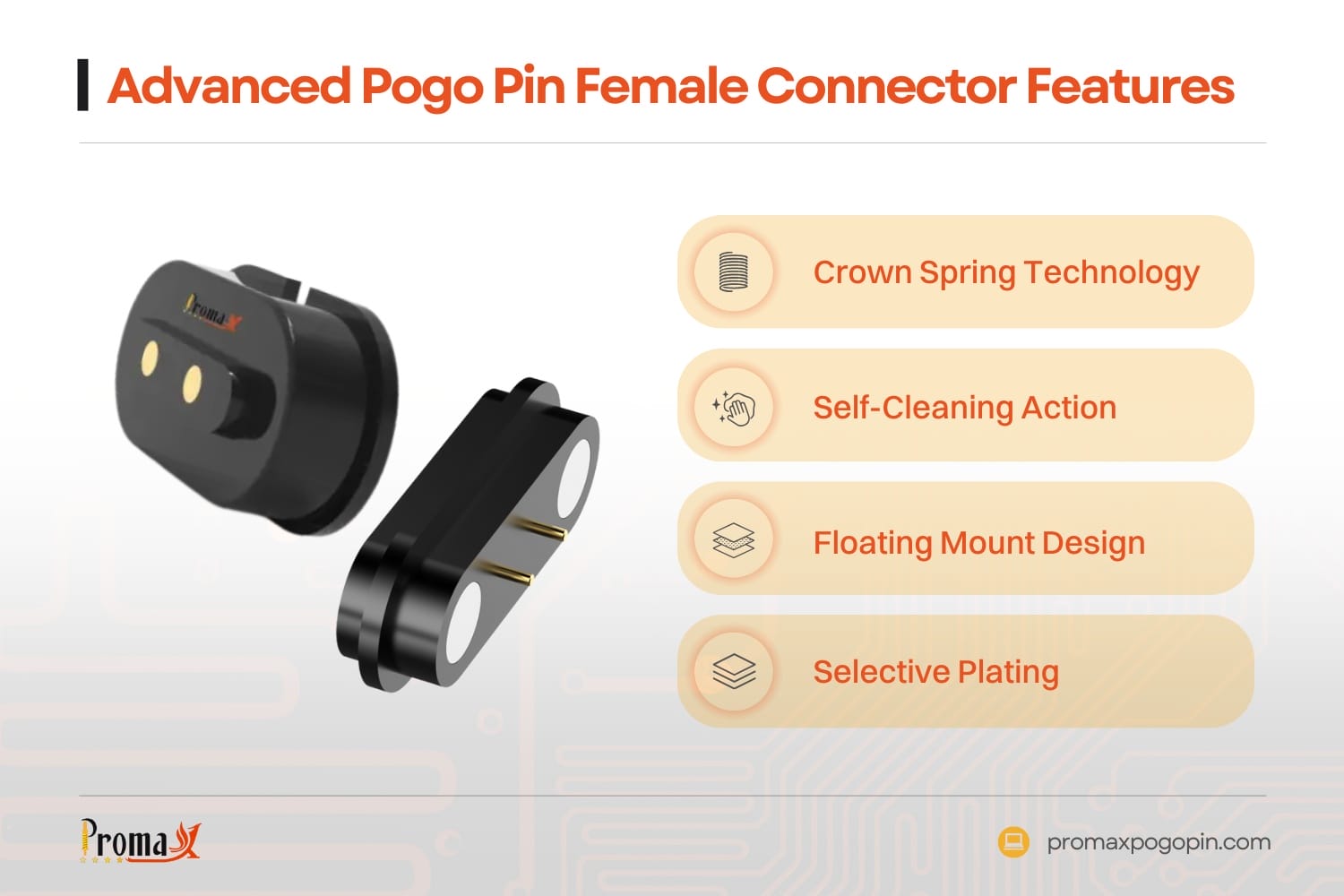 advanced pogo pin female connector features