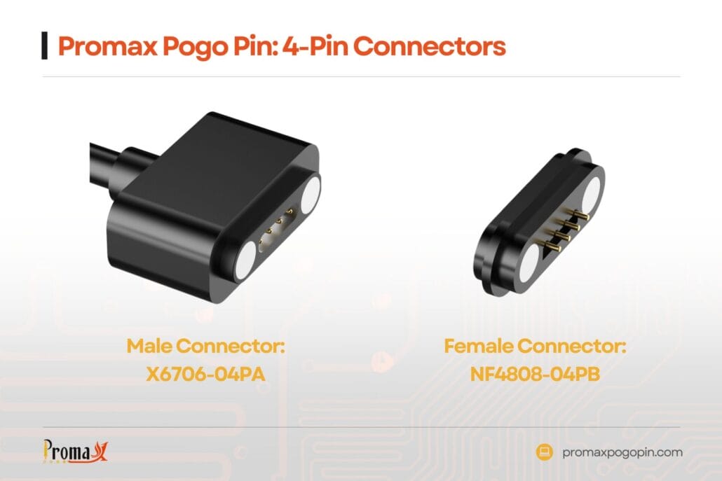 promax pogo pin 4 pin connectors