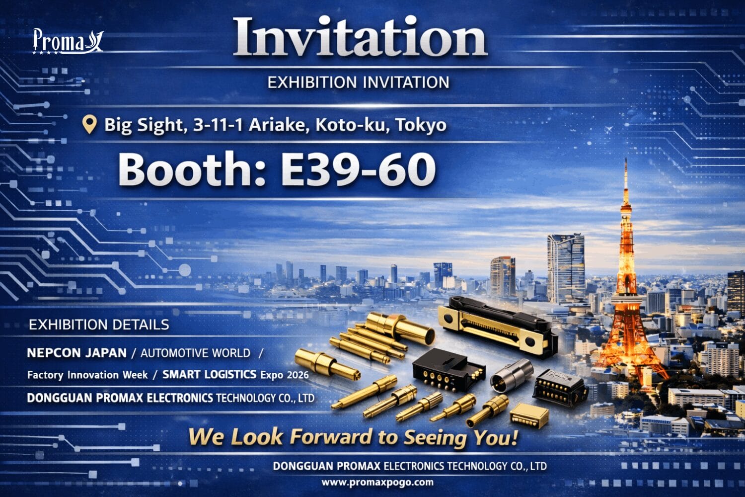 promax pogo pin to showcase custom pogo pin connector solutions at nepcon japan 2026