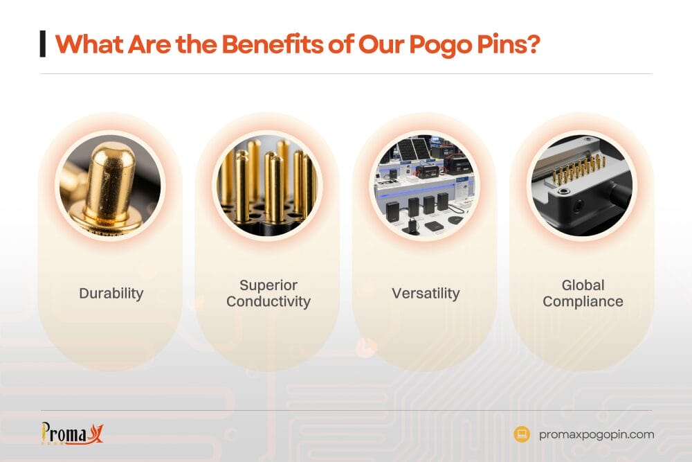 what are the benefits of our pogo pins battery charger pins